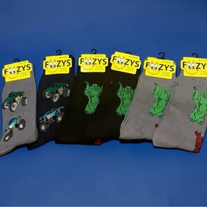 Foozys men’s fun socks 6 pairs size 11-13